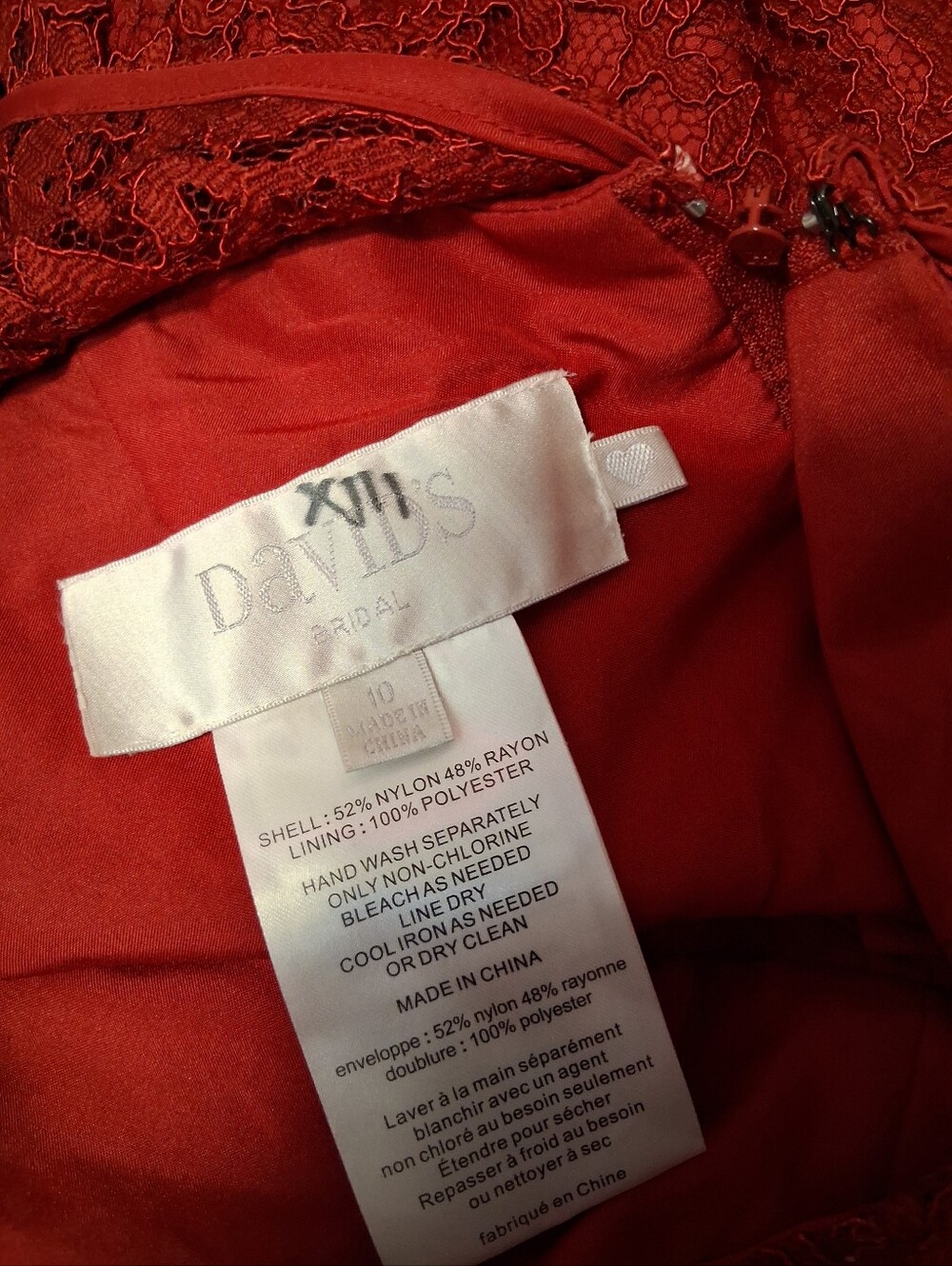 David's Bridal Sleeveless Lace Midi Dress - Picture 2 of 3